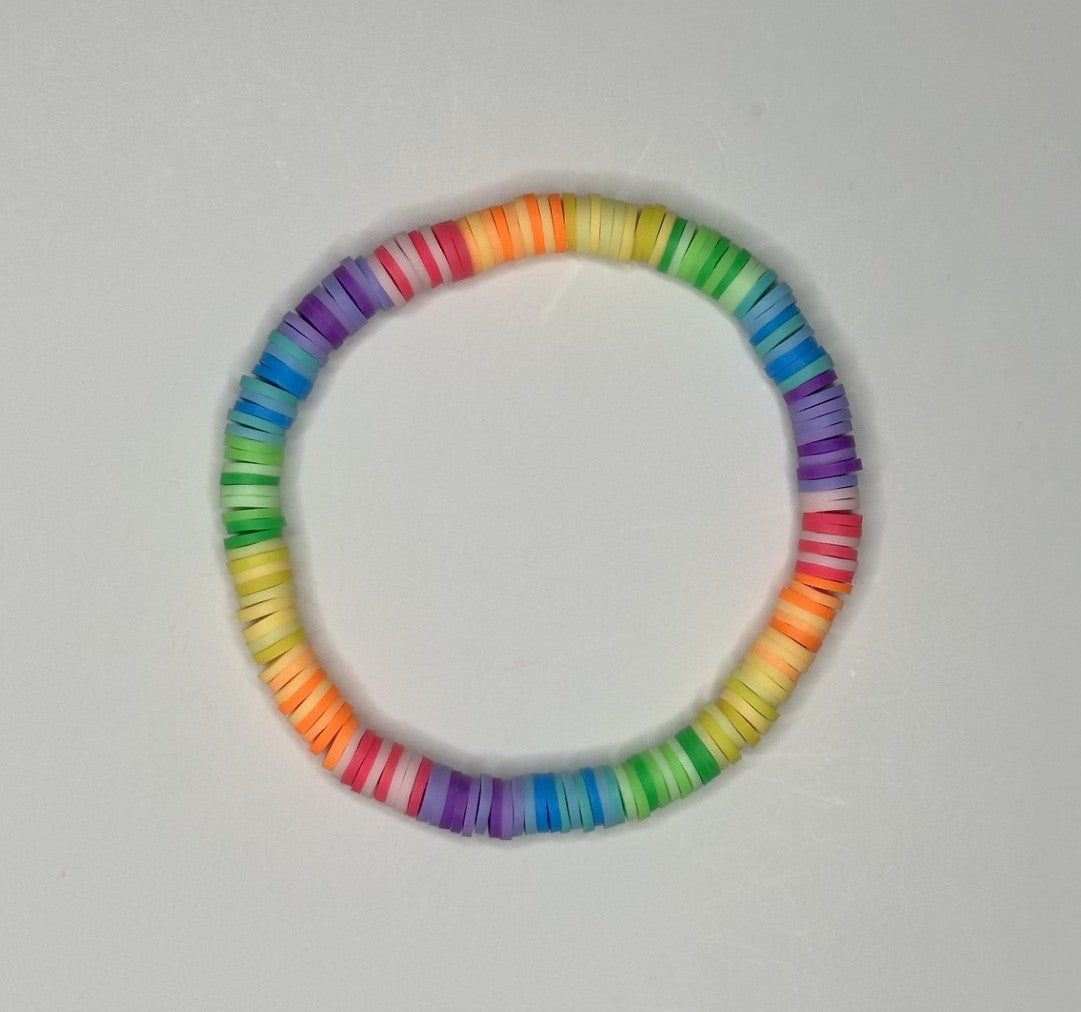 Colorburst Clay Beaded Bracelet 🌈🎨💥