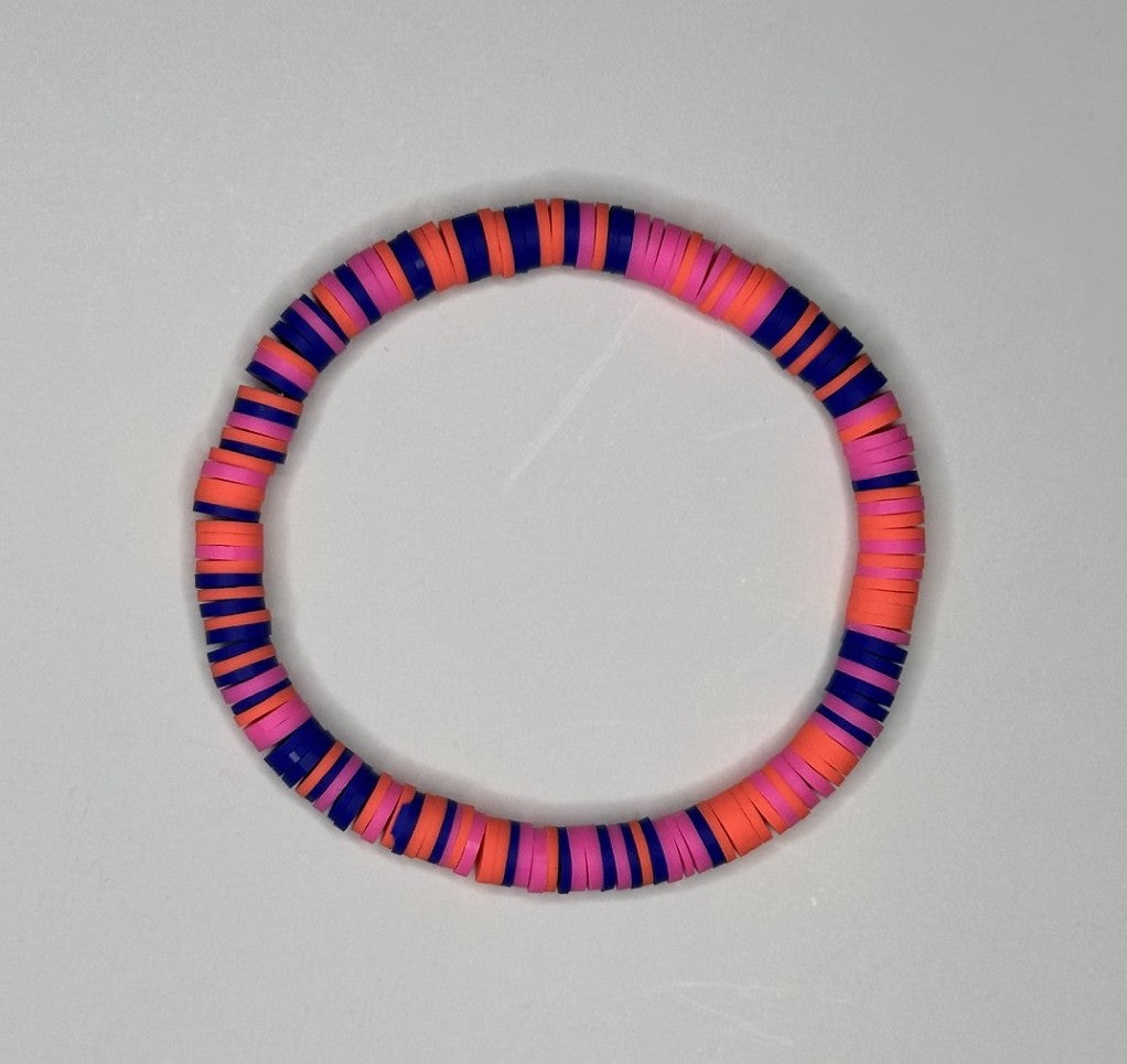 Candy Coast Clay Beaded Bracelet 🍭🌴🌊