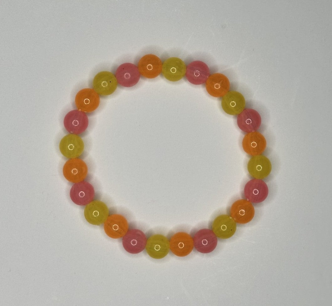Jelly Belly Round Beaded Bracelet 🟠🟡🔴