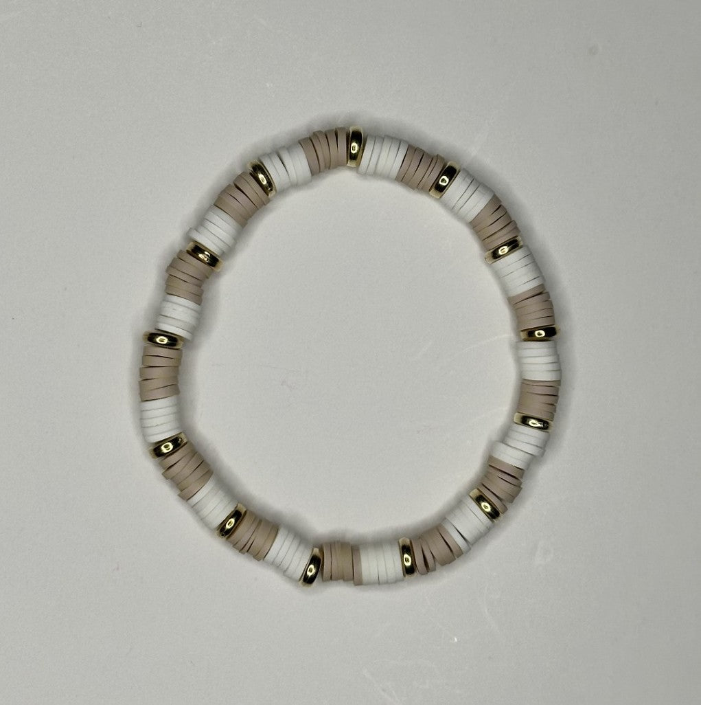 Sandy Beach Clay Beaded Bracelet 🏖️