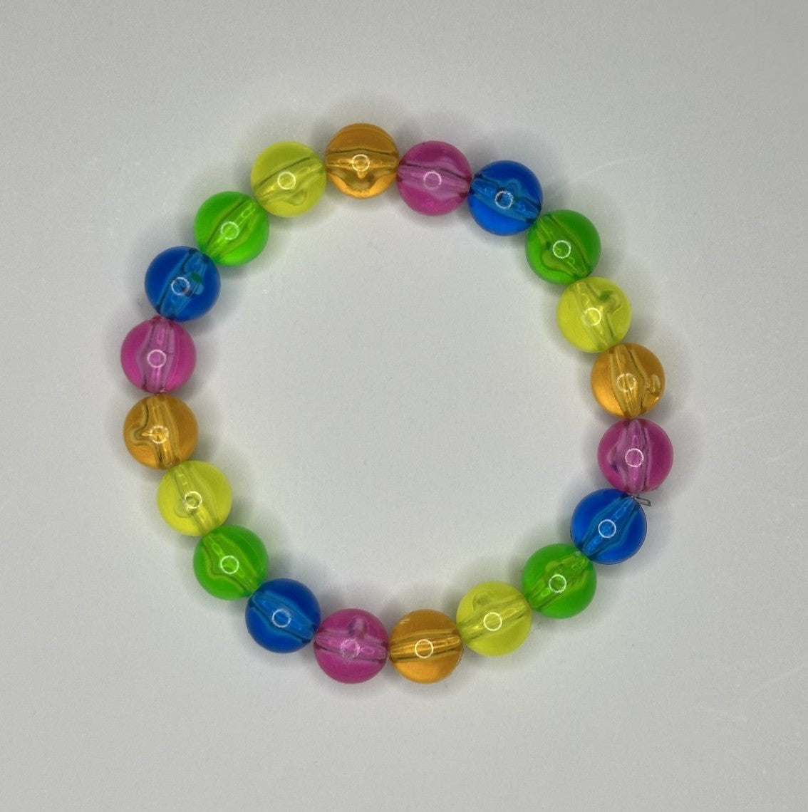 Rainbow Road Round Beaded Bracelet 🌈✨