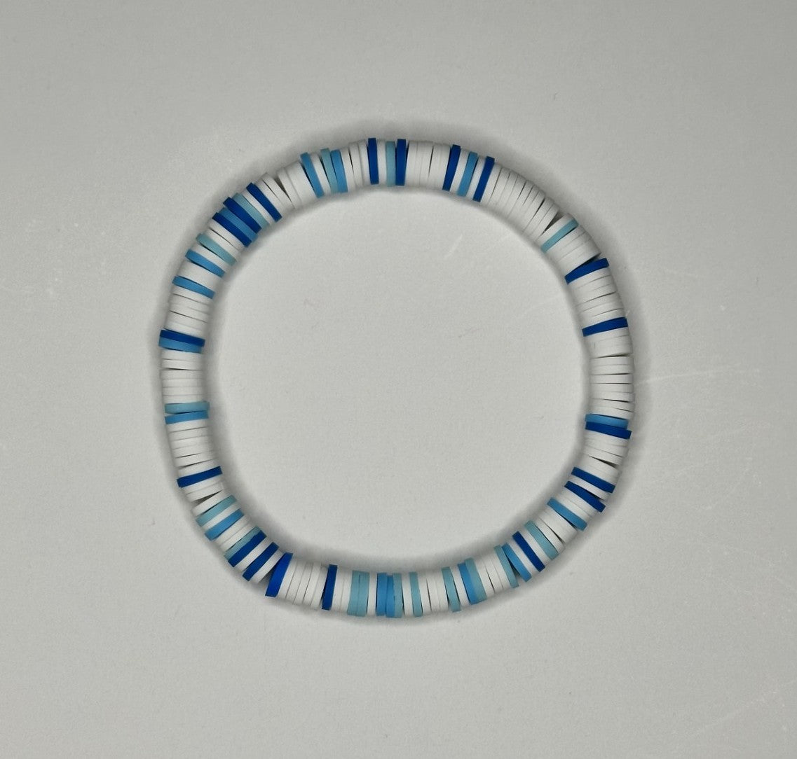 Seaside Glow Clay Beaded Bracelet 🌊🌅✨🐚