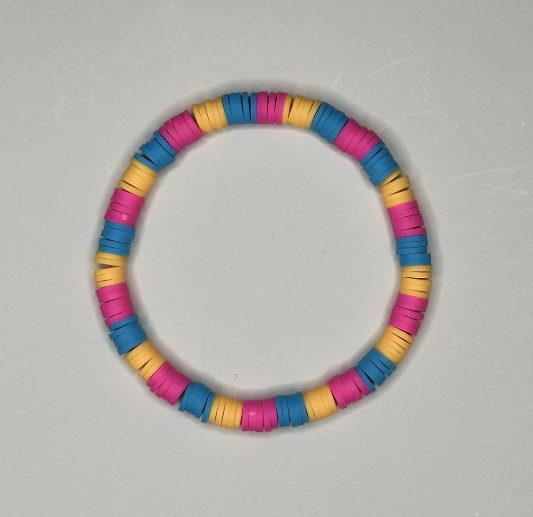 Peach Lagoon Clay Beaded Bracelet 🍑🌊🌴✨