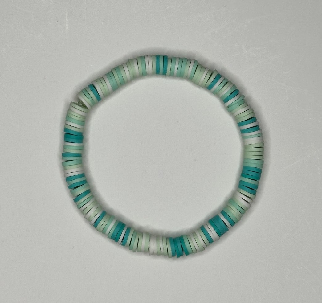 Prismatic Sea Clay Beaded Bracelet 🌊✨🐚🫧