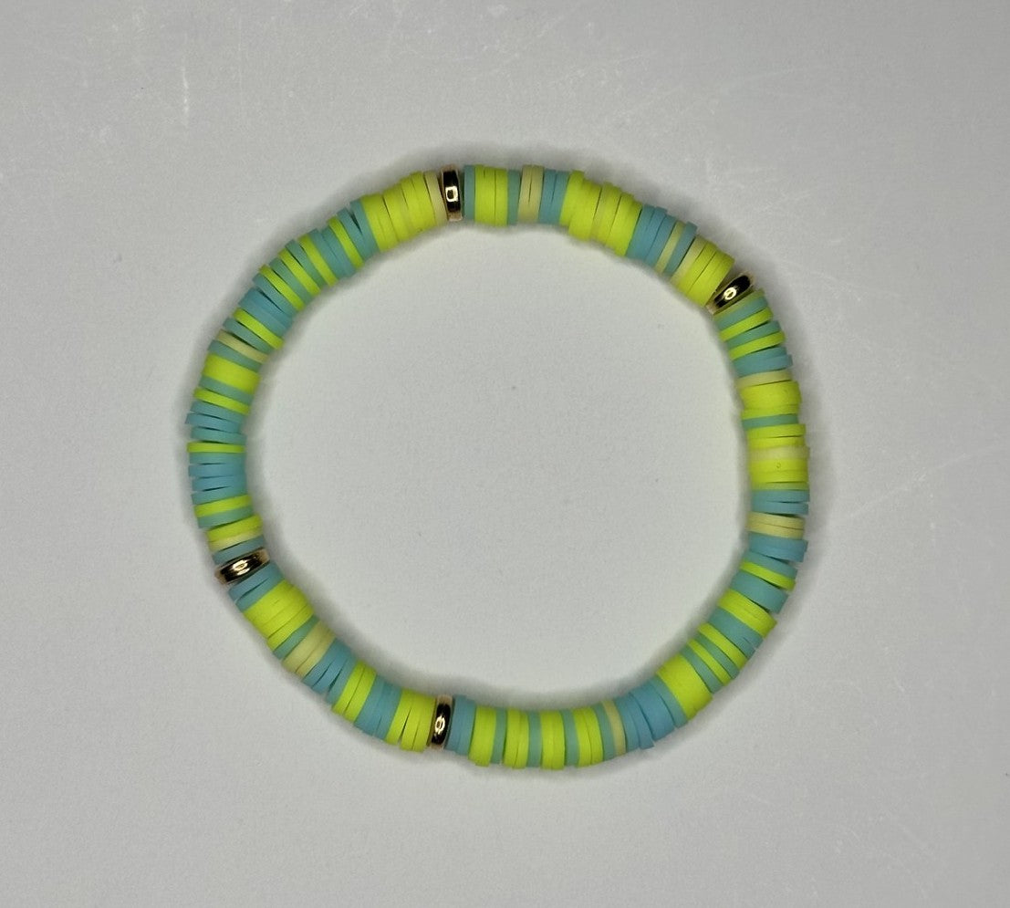 Highlight of the Day Clay Beaded Bracelet 💛💚