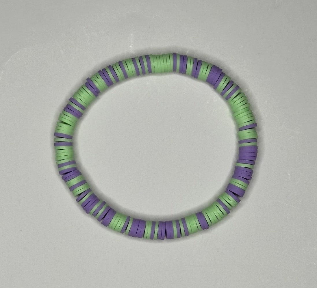 Scoobert Doo Clay Beaded Bracelet 🚐🟦🟩🌼